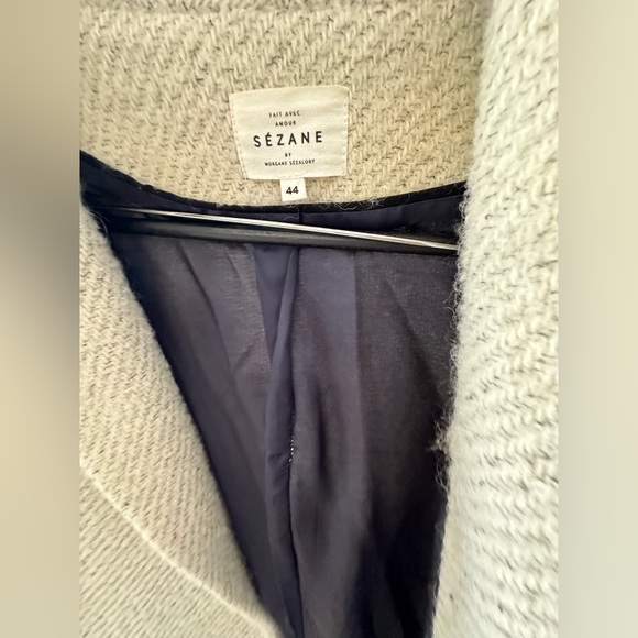 Sezane Jagg Coat Light Grey Size 12 / FR 44 - Picture 4 of 4